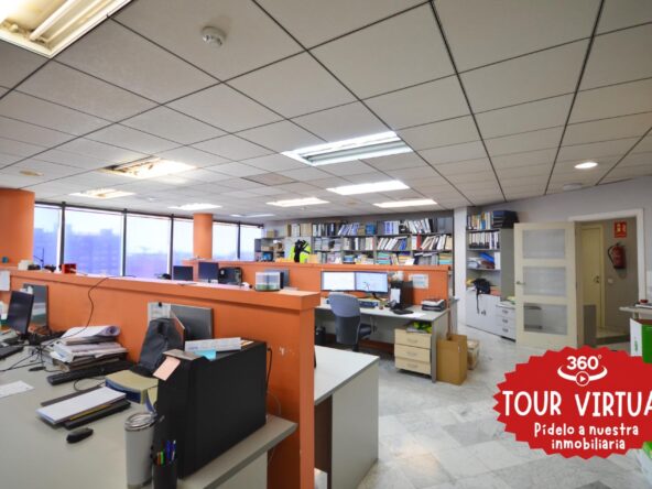 Planta de oficinas de 462 m2 con 10 PK en edificio Carrefour-Pryca Reus (transformable en 5 nuevas viviendas).