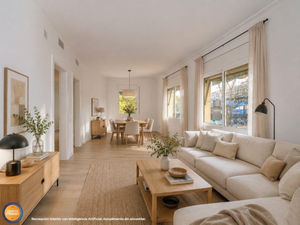 Amplio y luminoso en Baix Guinardó – 3 hab, 2 baños, finca esquinera con ascensor
