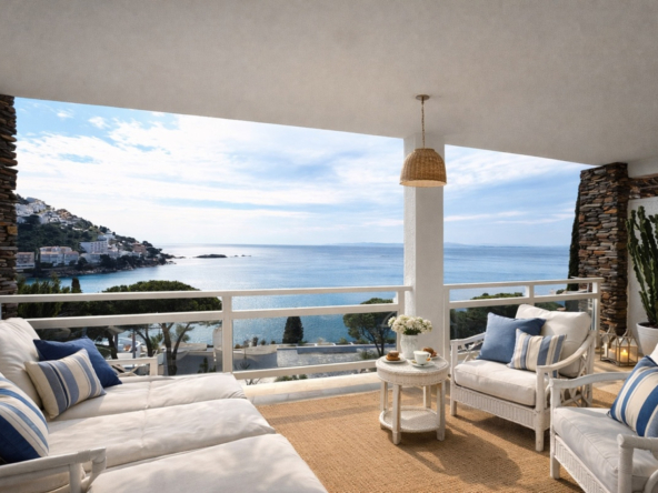 RA235-Piso en venta en Roses con vistas al mar |2 dormitorios , terraza y parking en Canyelles  88 m²